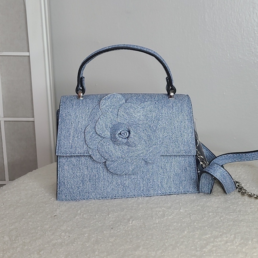 NWT Aldo denim flower mini bag